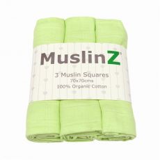 MuslinZ Organic Cotton Muslin Squares GREEN