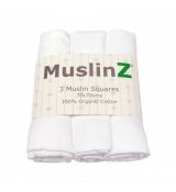 MuslinZ Organic Cotton Muslin Squares WHITE