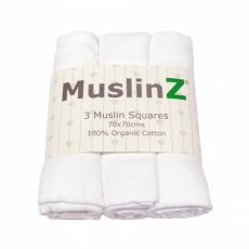 MuslinZ Organic Cotton Muslin Squares WHITE