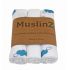 MuslinZ Bamboo/Organic Cotton Muslin Squares BLUE CLOUD