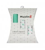 MuslinZ Cotton Muslin Squares MINT STAR