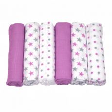 MuslinZ Cotton Muslin Squares VIOLET STAR