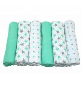 MuslinZ Cotton Muslin Squares MINT STAR