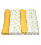 MuslinZ Cotton Muslin Squares YELLOW STAR