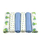 MuslinZ Cotton Muslin Squares BLUE BIRD