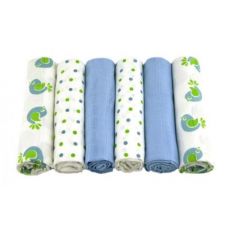 MuslinZ Cotton Muslin Squares BLUE BIRD