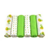 MuslinZ Cotton Muslin Squares GREEN BIRD