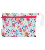 Smart Bottoms SMALL Wet Bag AQUA FLORAL