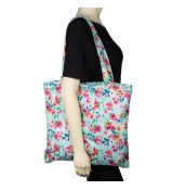 Smart Bottoms TOTE Bag AQUA FLORAL