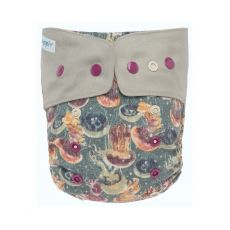 Puppidiapers Merino Wool OS+ Cover GREY JELLYFISH