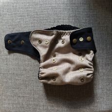 Puppidiapers SIO Merino Wool OS Cover SIAMESE BLACK